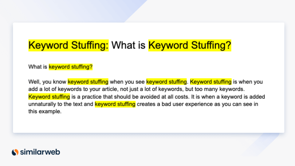 keyword stuffing